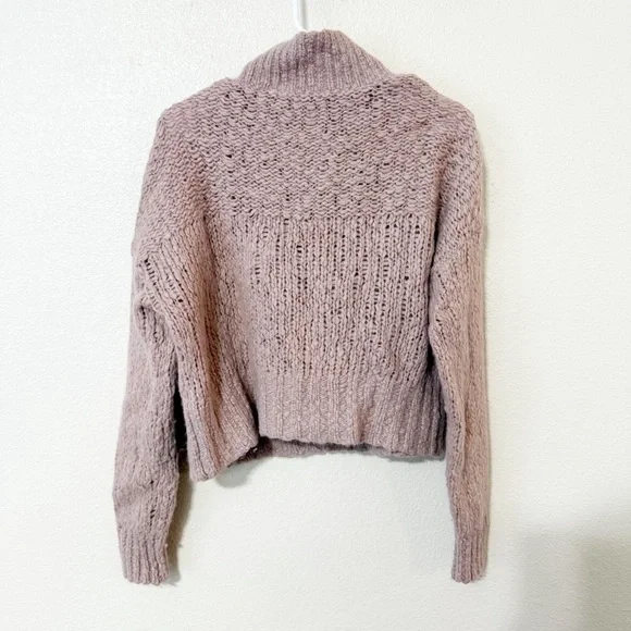 Everlane The Lofty Knit Henley Alpaca Henley Pink Sweater Pullover size Medium - Picture 5 of 9